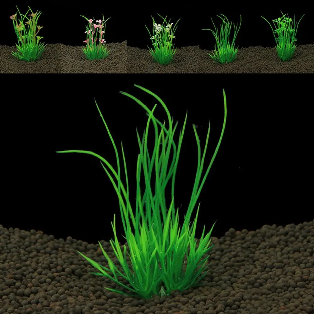 Зеленые Искусственные Аквариумные растения, Декоративная пластиковая имитация водных зеленых растений, орнамент из водорослей
