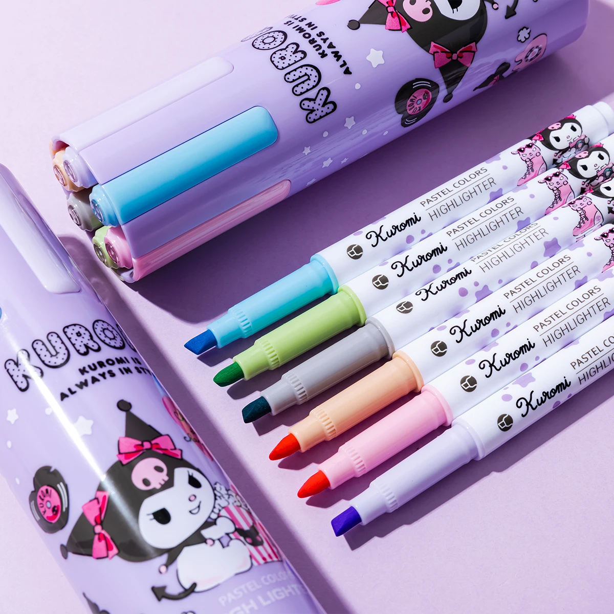 Sanrio Рисует цветными маркерами, 6 цветов, студенческая ручка для воды в цилиндре, акварельная ручка Kawaii Cinnamoroll