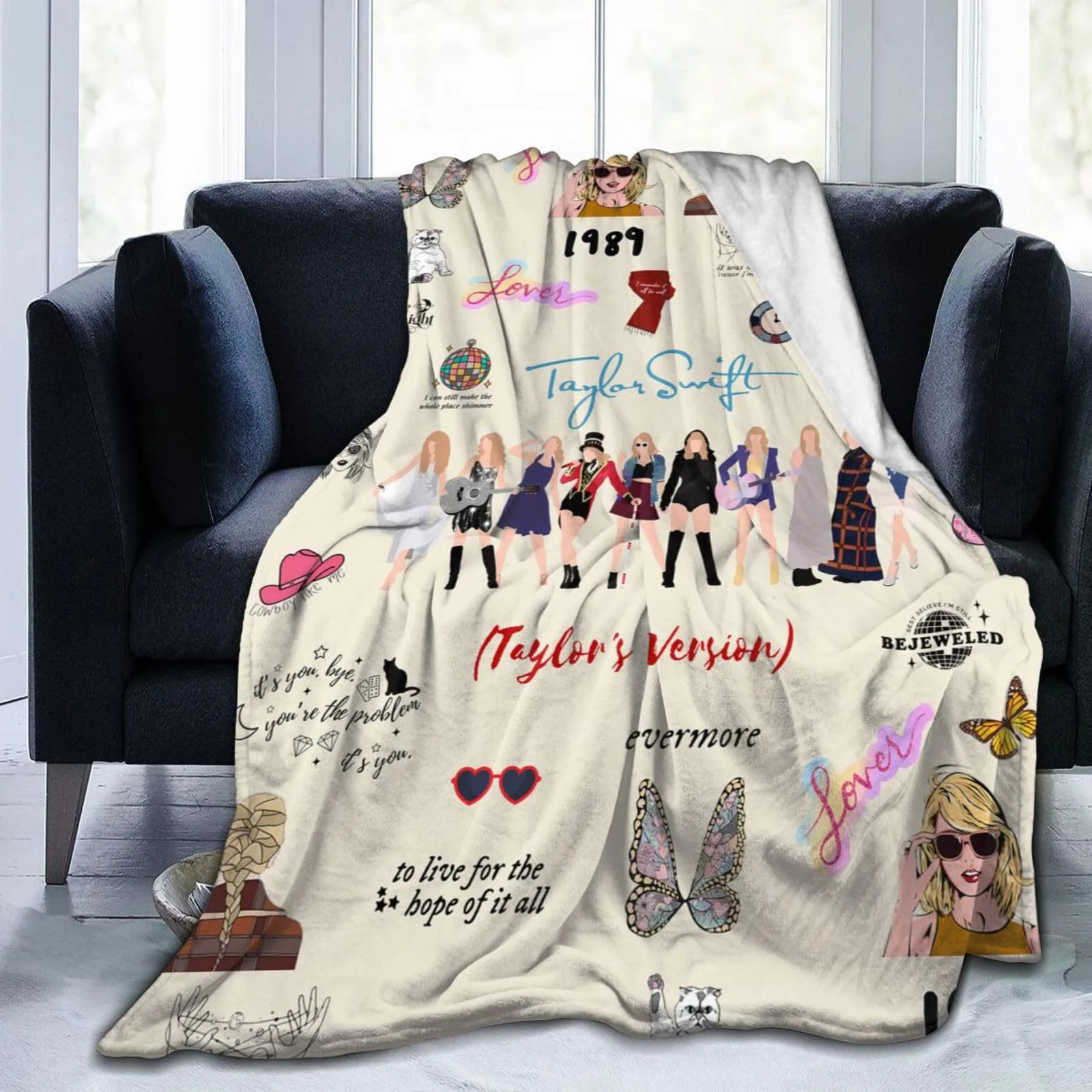 Фланелевое теплое одеяло с рисунком Певицы Тейлор-Свифт, мягкое и удобное одеяло, Дорожное Одеяло, подкладка для кровати, Подарок на День рождения