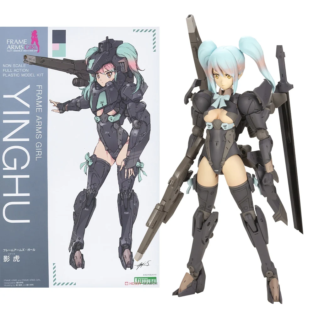 В наличии оригинальные модели Kotobukiya FRAME ARMS GIRL FG027 YINGHU Assembly Ver. Аниме фигурки Модель коллекция игрушек