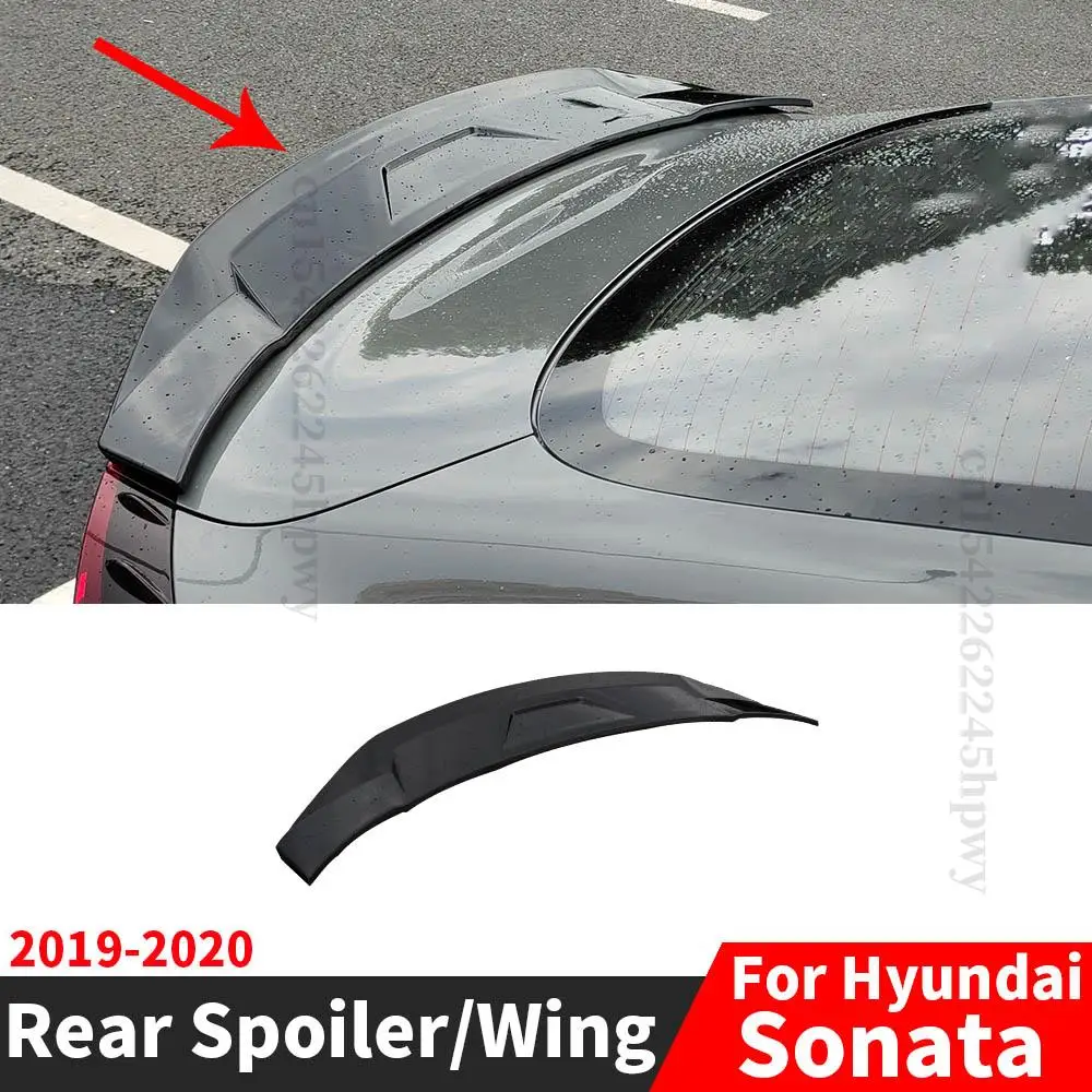 Внешняя часть Крыша Задний Спойлер Крыло Задний Дефлектор воздуха Сплиттер Диффузор Стайлинг Тюнинг Подтяжка лица для Hyundai Sonata 2019 2020