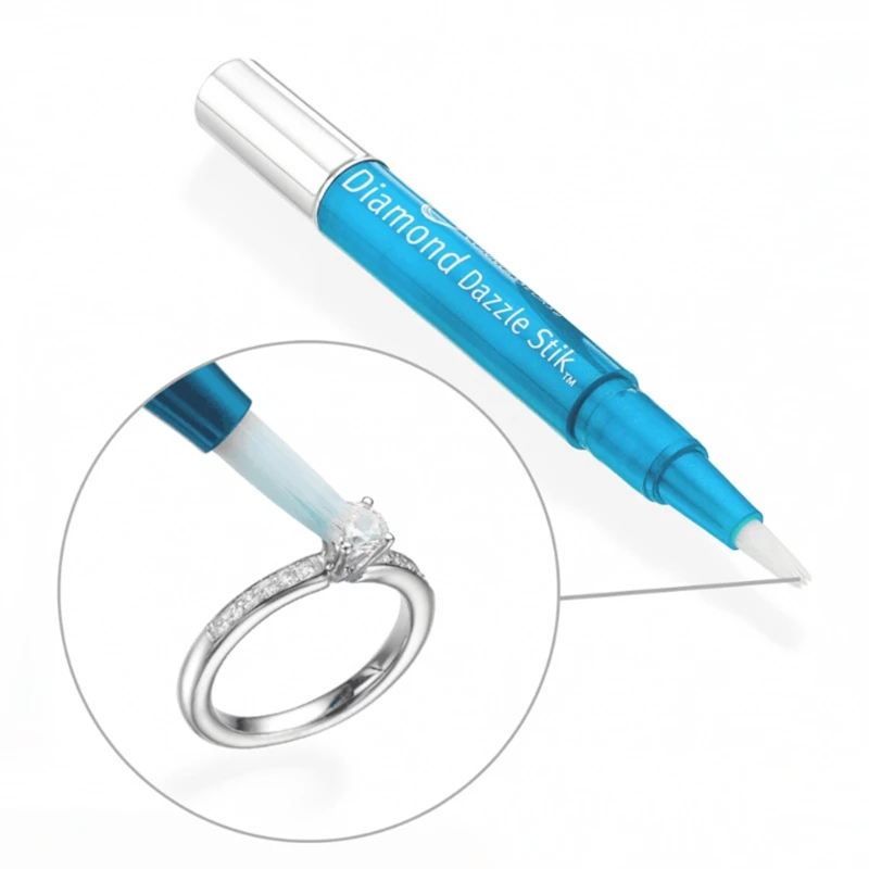 Натуральное средство для чистки ювелирных изделий Pen Diamond для Dazzle Stik Нетоксичный очиститель, придающий вашим кольцам блеск