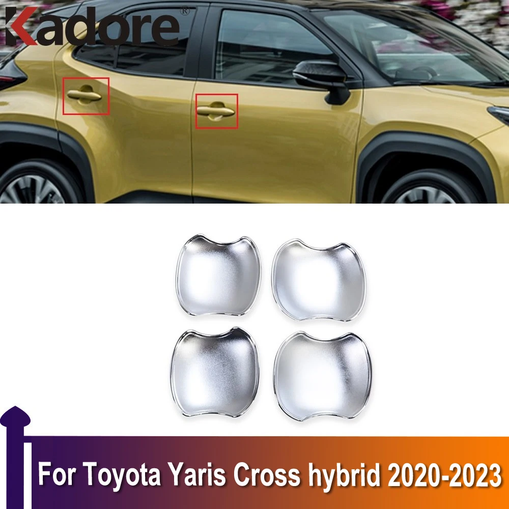Для Toyota Yaris Cross hybrid 2020 2021-2023 ABS Хромированная Боковая дверная ручка Накладка на чашу Наклейка для отделки экстерьера Автомобиля Аксессуары