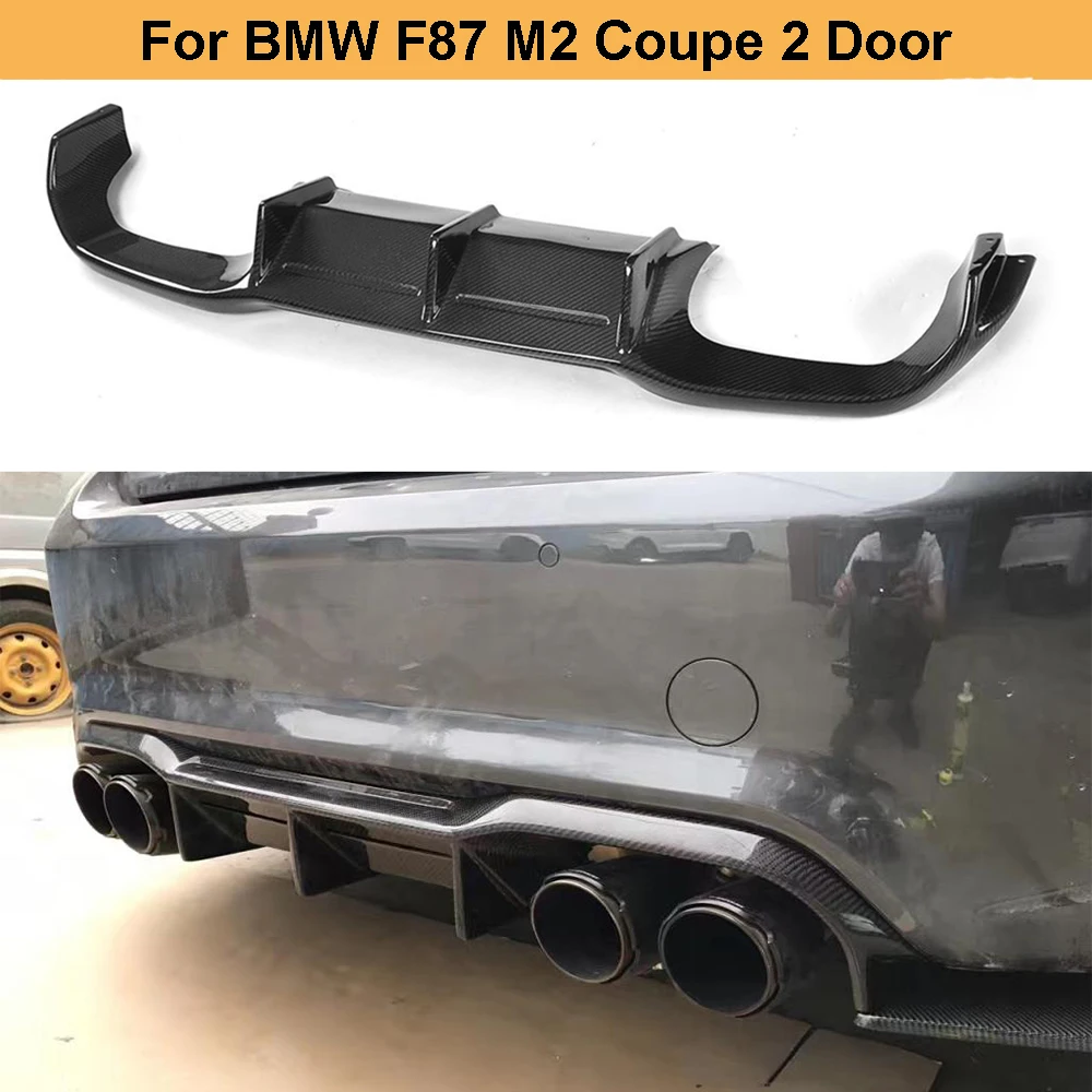 Диффузор заднего бампера автомобиля из углеродного волокна, Спойлер для BMW F87 M2 Coupe 2 Двери 2016 2017, Черный FRP