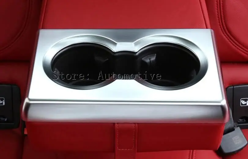Для Alfa Romeo Giulia 2017 Автомобильный стайлинг ABS Хромированный подстаканник заднего ряда, рамка, отделка, аксессуары для интерьера автомобиля