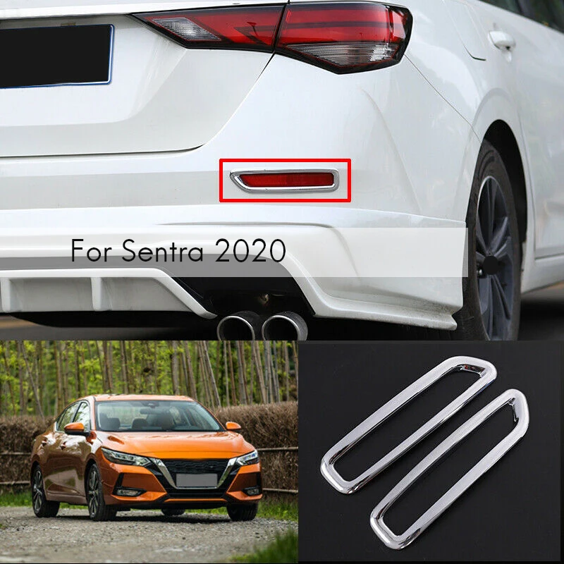 Для Nissan SYLPHY/Sentra 2020 2021 Хромированный задний бампер противотуманный фонарь Накладка фонаря Молдинг Украшение автомобиля