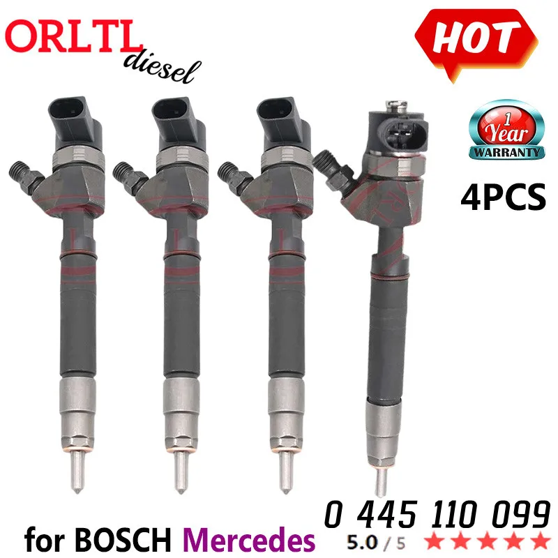 ORLTL высококачественный Инжектор 0445110099 0 445 110 099 для Bosch Mercedes-Benz A6110701387 A611070178 4ШТ