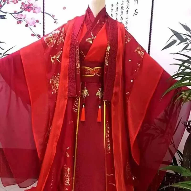 Индивидуальный Винтажный Костюм Королевы Косплея Для Женщин Негабаритных Китайских Традиционных Свадебных Комплектов Hanfu Для Новобрачных Большого Размера 5XL Для Женщин