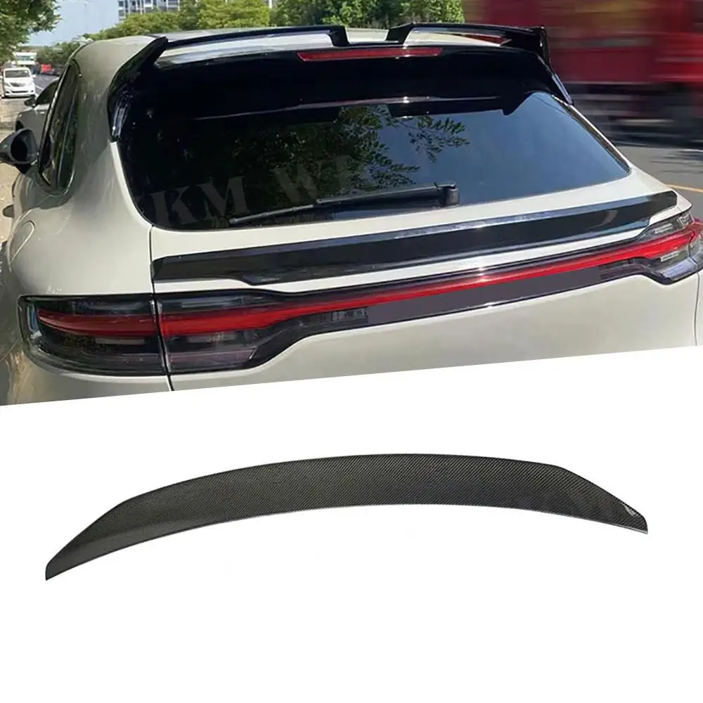 Задний Средний спойлер из углеродного волокна для Porsche Macan 2014 - 2018 ABS Carbon Look Крыло багажника FRP для стайлинга автомобилей