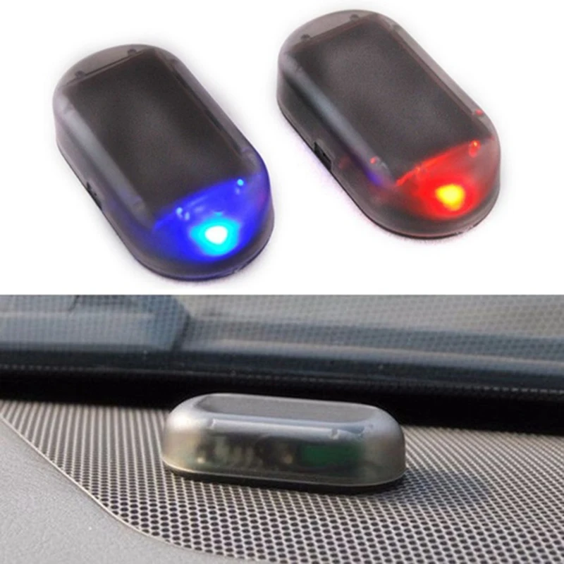 Универсальная лампа солнечной сигнализации, автомобильная противоугонная лампа, вспышка, Мигающий синий Красный свет, Предупреждение о системе безопасности, Лампа для зарядки через USB