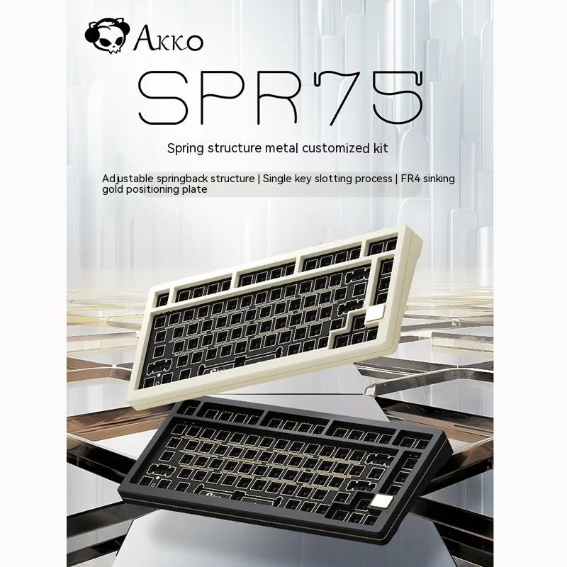 Комплект механической клавиатуры Akko Spr75 Для 75% Механической алюминиевой клавиатуры С Пружинным Креплением Barebone С 5-контактной Пластиной Fr-4/pom С возможностью горячей замены
