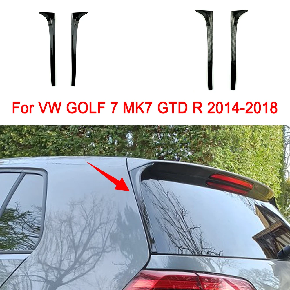Спойлер заднего стекла для VW Golf 7 MK7 2014-2018 Автомобильный стайлинг из углеродного волокна, черное крыло, отделка, автомобильные аксессуары