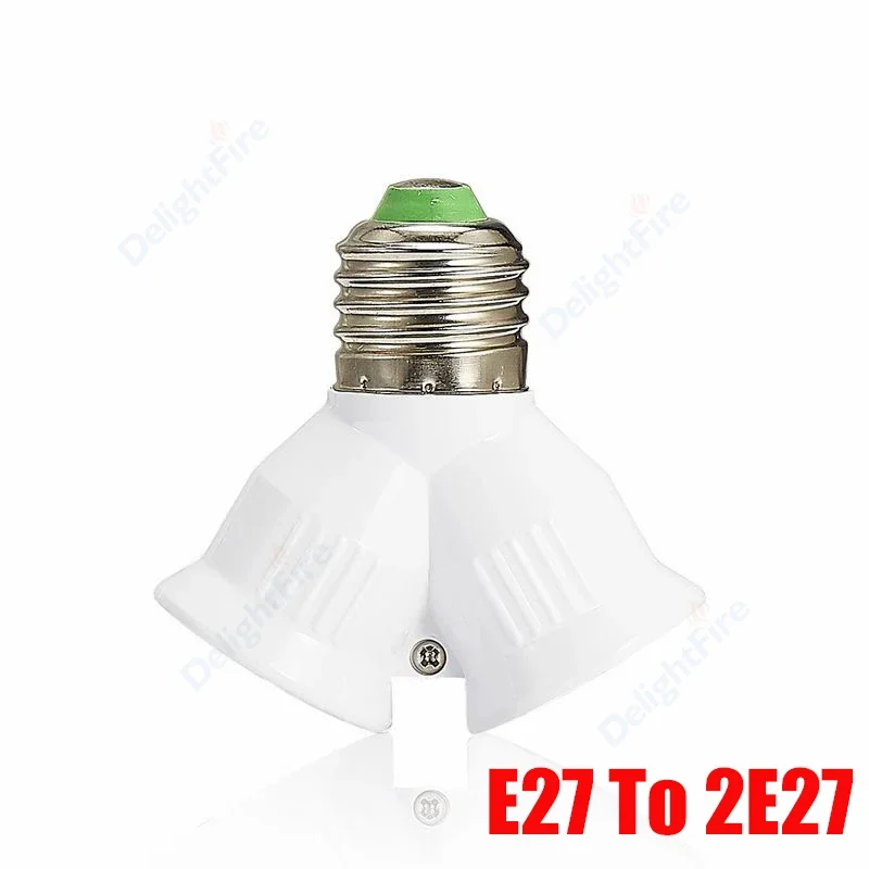 Цоколи Ламп от E27 До 2E27 1-2-Полосный Удлинитель-Разветвитель Edison Screw Light Adapter Преобразователь Держателя Лампы для Энергосберегающего Светодиодного Освещения