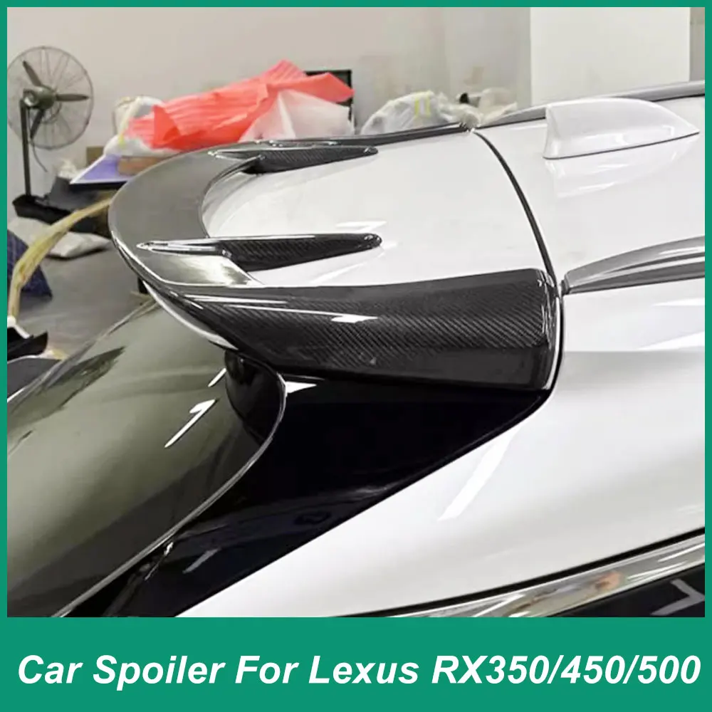 Для Lexus RX 350 450 500 Украшение Спойлера автомобиля из черного углеродного волокна Крышка Багажника Крыша TRD Хвост 2023 24 Модификации аксессуаров FRP