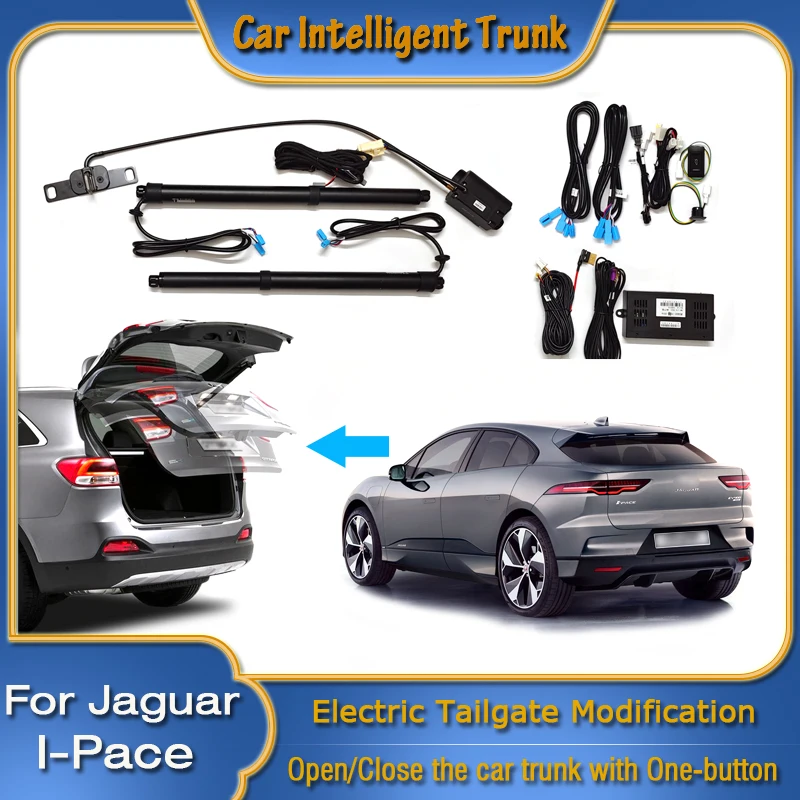 Для Jaguar I-Pace iPace 2016 ~ 2023 Автомобильное Силовое Открывание Багажника Интеллектуальная Электрическая Всасывающая Задняя Дверь Интеллектуальная Стойка Подъема Задних Ворот