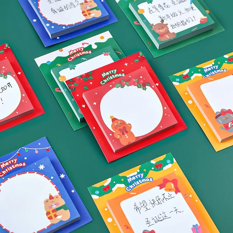 Оптовые продажи Оригинальных мультяшных рождественских блокнотов для заметок, студенческих рождественских творческих канцелярских подарков, блокнотов для заметок с сообщениями