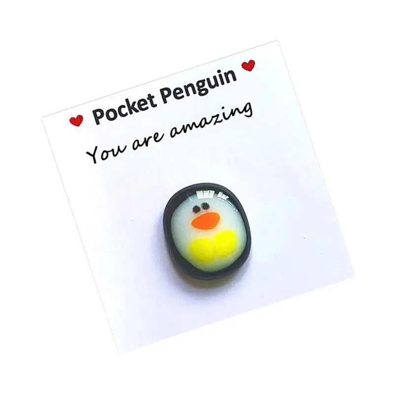 Мини-карманный пингвин, Обнимающий Мини-милый карманный пингвин, обнимающий Подарки на День рождения для Ее Маленького Пингвина, Подарки на День Святого Валентина